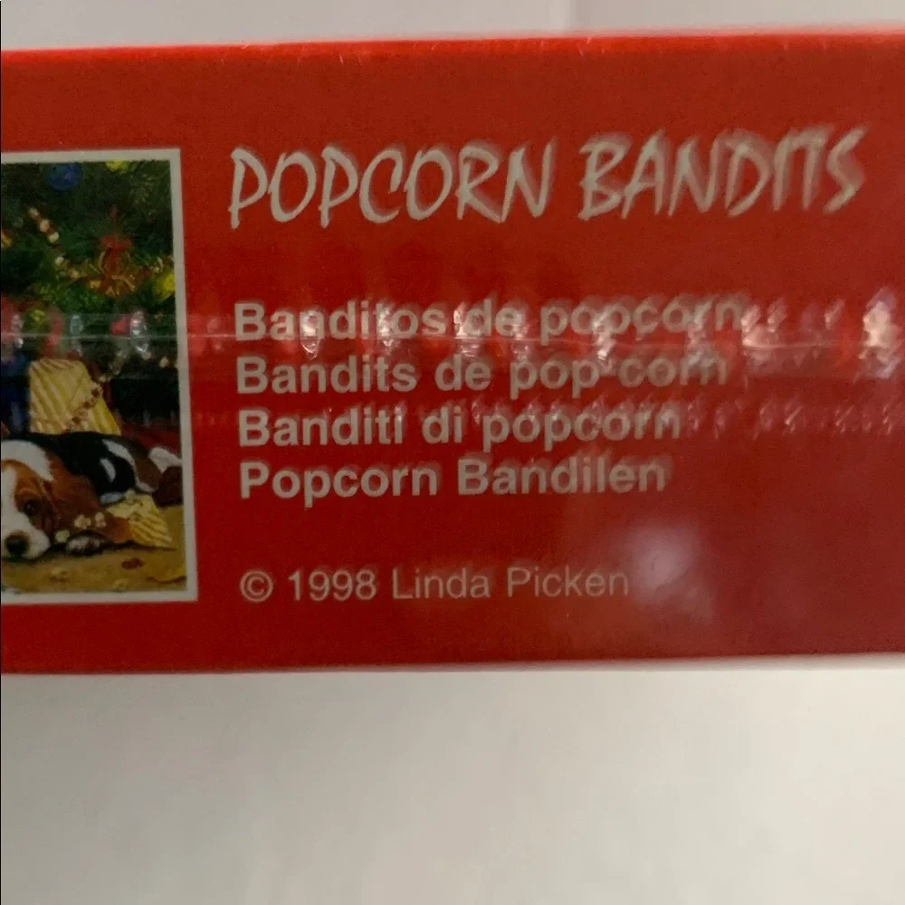 Puzzle F.X. SCHMID,  PopCorn Bandits  500 Piece Beagle Dog Christmas  NEW